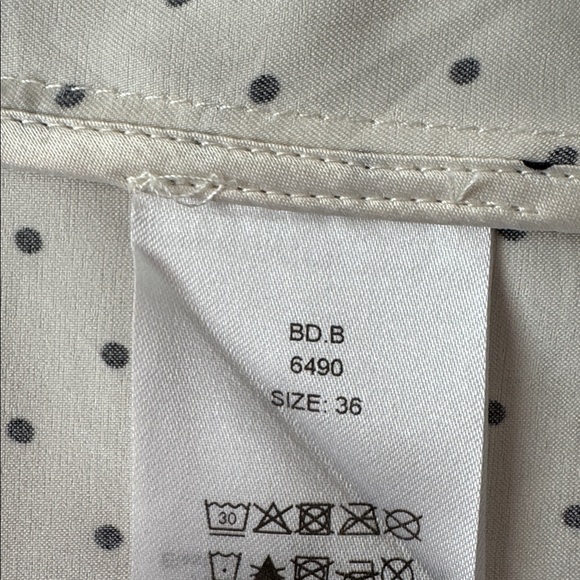 Ganni White Polka Dot Wrap Blouse - Picture 3 of 4